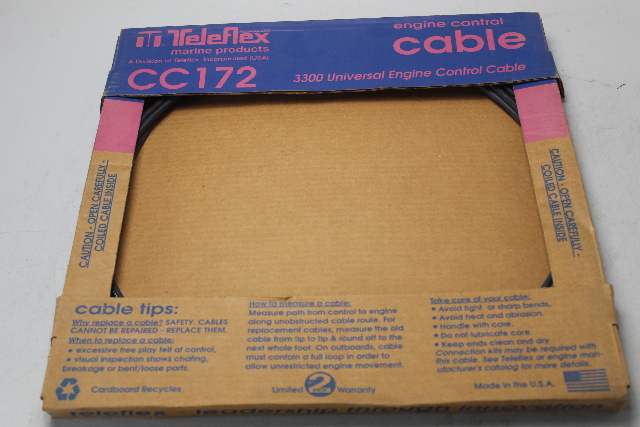 CC17212 Teleflex 3300 Control Cable 12' NEW OLD STOCK