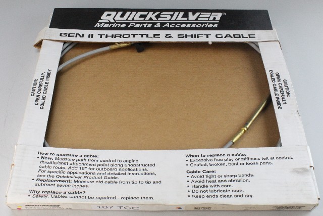 883719A12 Quicksilver Gen II Control Cable 12' NEW OLD STOCK