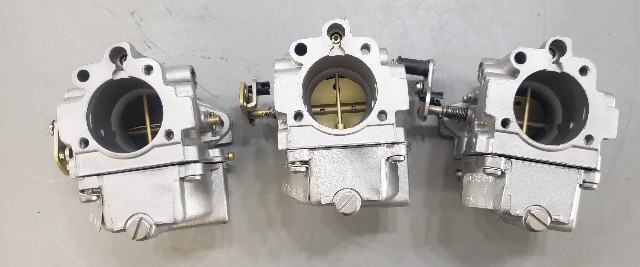 432909 Johnson Evinrude 1989-1990 Carburetor Set 65 70 HP 3 Cylinder REBUILT!