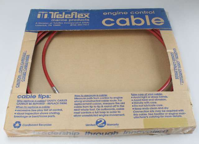 301947-03-264.0 Teleflex Control Cable 22' NEW OLD STOCK