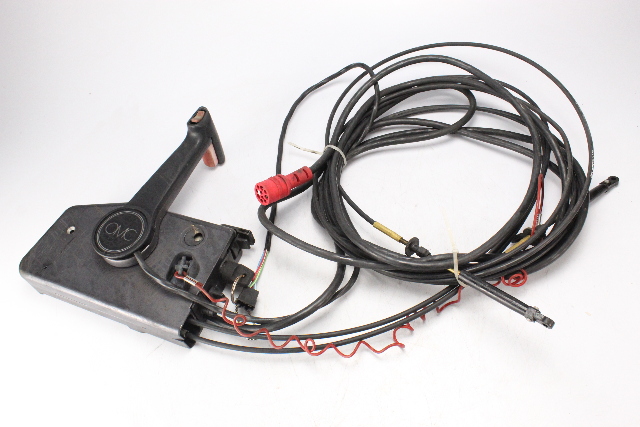OMC Johnson Evinrude Side Mount Control Remote Box W/ Trim Switch, Key & Cables