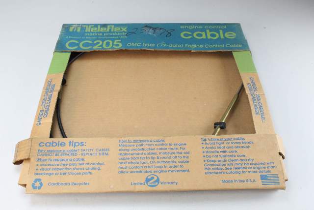 CC20507 Teleflex Control Cable 7' NEW OLD STOCK