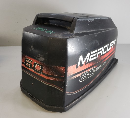 813010T8 Mercury 1991-2006 Black Top Cowl Hood Engine Cover 55 60 HP 3 Cyl