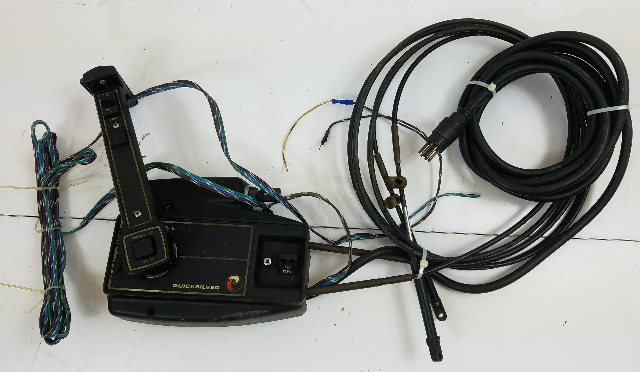 Mercury Quicksilver Side Mount Control Box W/ 15' Harness & Key 8 Prong Plug
