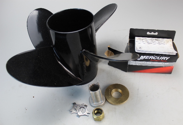 48-834855A45 835257K Mercury Alpha 4 ALUM LH 14 x 20 Propeller W/ Hub 90-300 HP