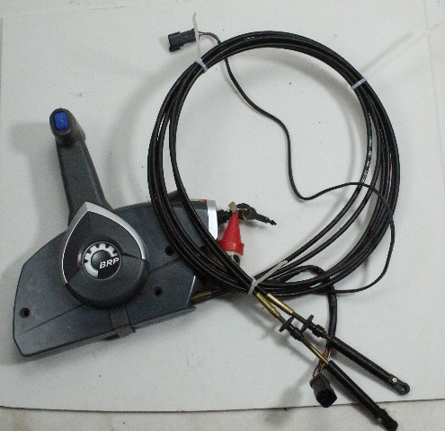 BRP Johnson Evinrude Side Mount Control Box W/ 11' Cables, Trim Switch & Key OEM