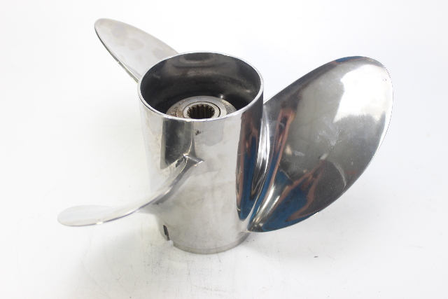 14-1/2 x 24 Stainless Steel Propeller Johnson Evinrude Suzuki 15 Spline 6 MO WTY