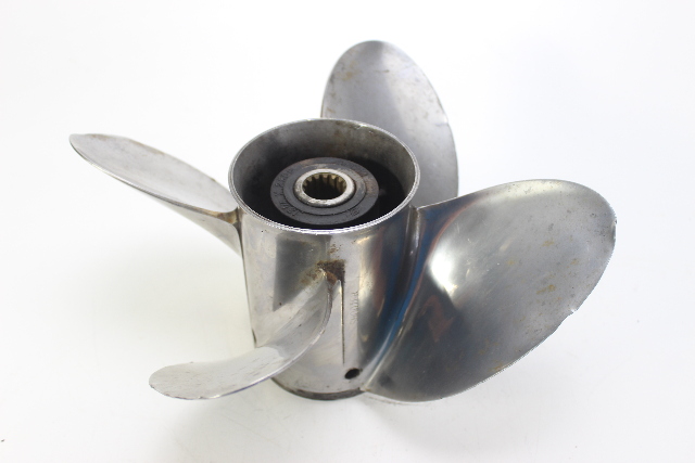 431718 Johnson Evinrude STT Propeller 13-1/4 x 25 4 Blade 15 Spline 6 MO HUB WTY