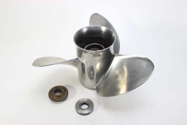 14-1/2 x 23 Stainless Steel Propeller Honda Yamaha 15 Spline 6 MONTH WARRANTY