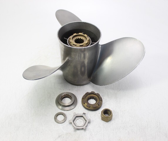 9417743 Power Tech Honda 11-1/2 x 19 Stainless Propeller 60-130 HP 6 MONTH WTY