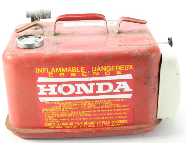 Vintage Honda Metal Outboard Portable Fuel Gas Tank 3.4 Gallon