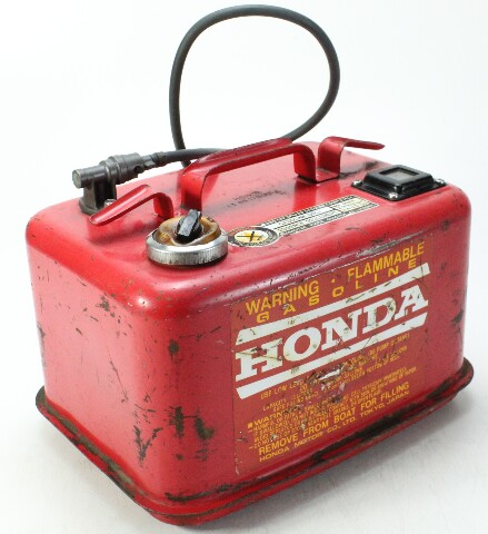 Vintage Honda Metal Outboard Fuel Tank w/ Hose 3.4 Gallon For Parts Display