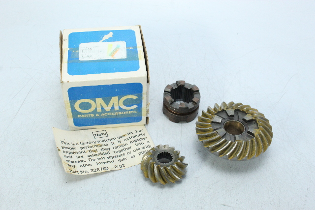 NEW IN BOX OMC Stringer Stern Drive Forward Gear & Pinion Set 328763