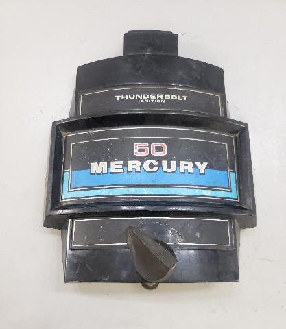 8774A6 Mercury 1987-1990 Front Cover Thunderbolt Medallion 50 60 HP 3 Cyl