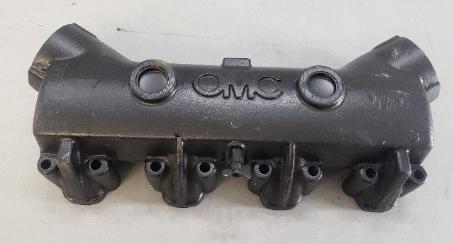 908997 OMC Stringer Starboard Exhaust Manifold V8 FRESH PAINT!