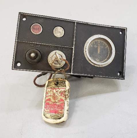 Dash Panel W/ Amps Gauge Key Choke Button FOR PARTS OR REPAIR
