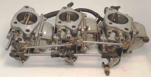 6H500-Casting Number Yamaha Carburetor Set of 3 50 HP - AS IS
