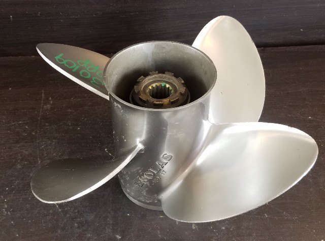 Solas Mercury 4 Blade Propeller Stainless Steel 15 Spline 13 x 17