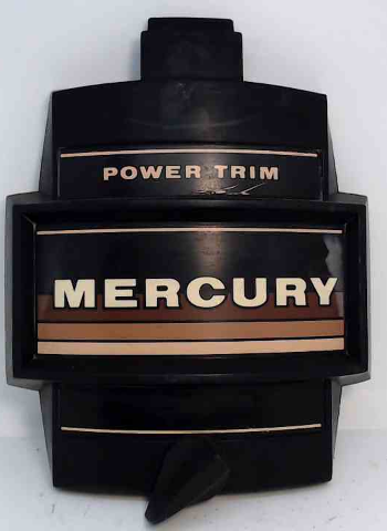Mercury Front Cover Medallion Power Trim W/ Latch 9-1/2" L x 8" W circa 1984-85