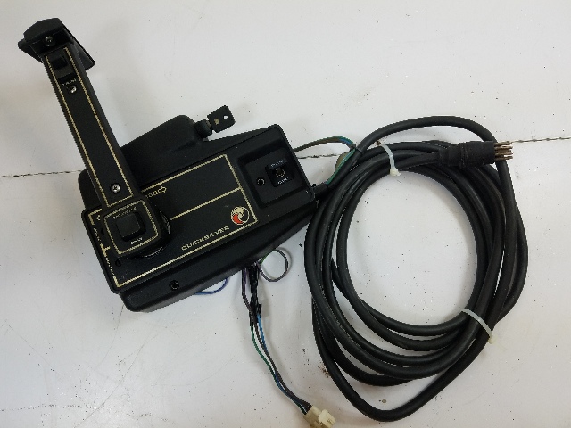 Mercury Quicksilver Side Mount Control Box W/  Key & 15' Harness W/ 8 Prong Plug