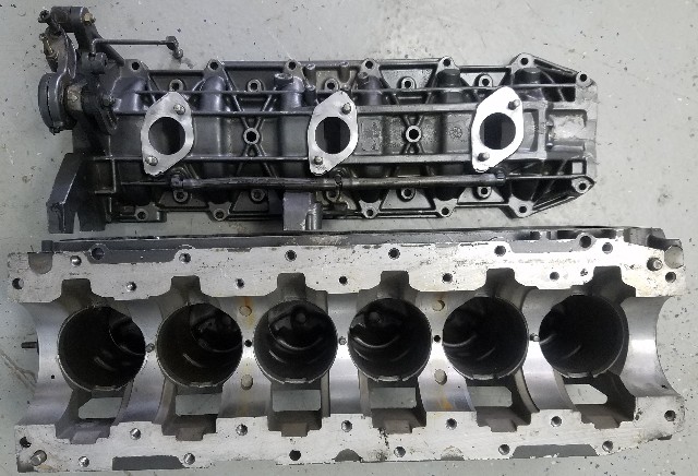 C# 852-7738 Mercury Early-Mid 80's Rebuildable Empty Block Inline 6 FOR PARTS