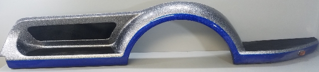 Outboard Marine Metallic Silver Blue Fiberglass Boat Trailer Fender NEW TAKE OFF