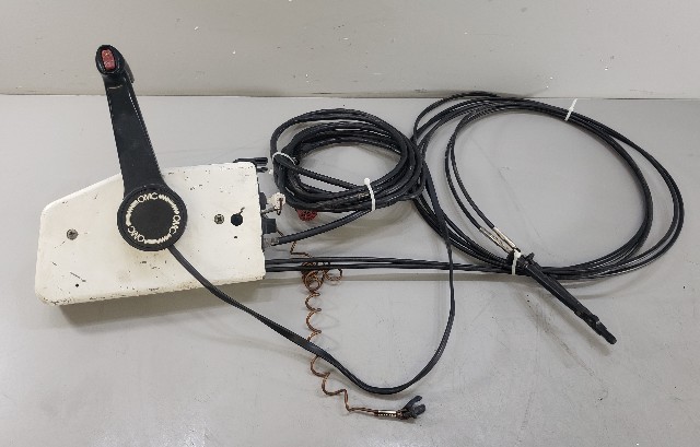 OMC Johnson Evinrude Side Mount Control Remote Box W/ Trim Switch Key & Harness