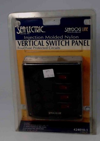 424010-1 Sea Lectric Sea Dog Line Vertical Switch Panel Injection Molded Nylon