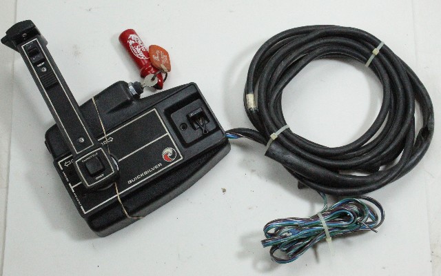 Mercury Quicksilver Side Mount Control Box W/ 15" Harness, Trim Switch, & Key