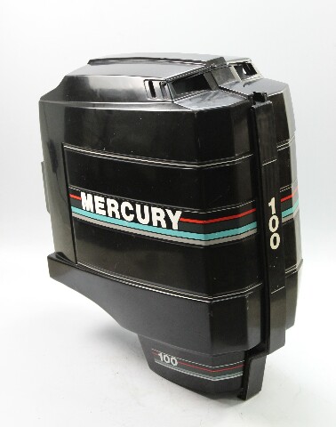 Mercury Clamshell Hood Cowl Cowling Cover Set 100 HP GOOD FRESHWATER CONDITION