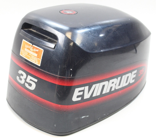 438322 Johnson Evinrude 1997-98 Top Cowling Cowl Engine Cover Hood 25 35 HP 3 Cy