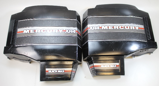 7620A27 7619A6 Mercury 1988 Cowling Cover Set 150 HP Black Max XR4 V6