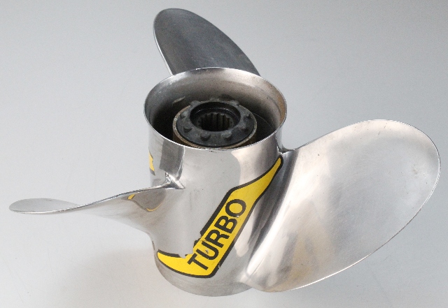 Turbo SST 3 Blade RH 13-1/4 x 24 Propeller Unknown Years & HP 15 Splines