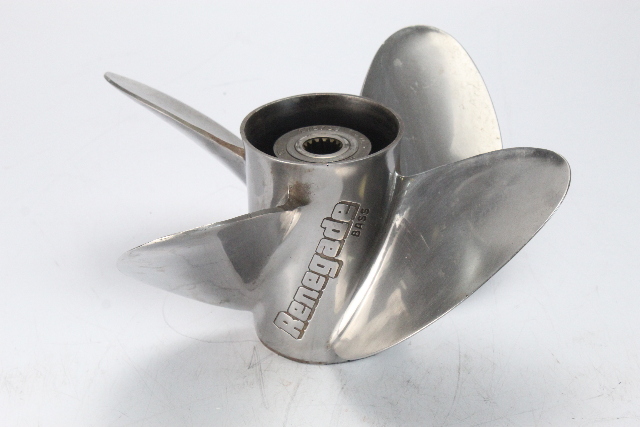 175738 Johnson Evinrude Renegade 13-1/2 x 25 RH Propeller 90 + HP 6 MTH HUB WTY