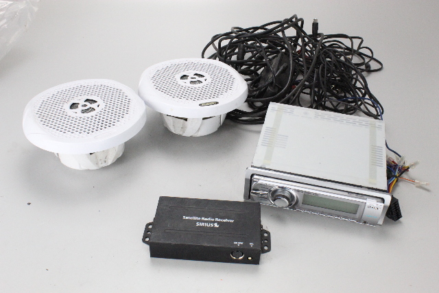 Marine Sony Stereo System W/Sirius Receiver & Fusion Speakers