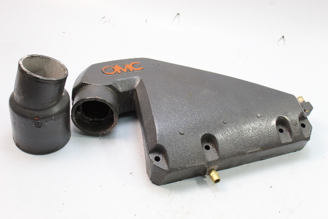 OMC Sterndrive 1989 Inboard Port Exhaust Manifold and Upper Exhaust Pipe 4.3L