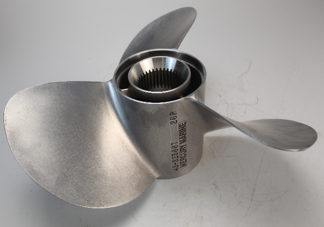 48-823667A60 Stainless Steel Mercury Bravo 3 Propeller 15 1/4 x 26P LH NEW