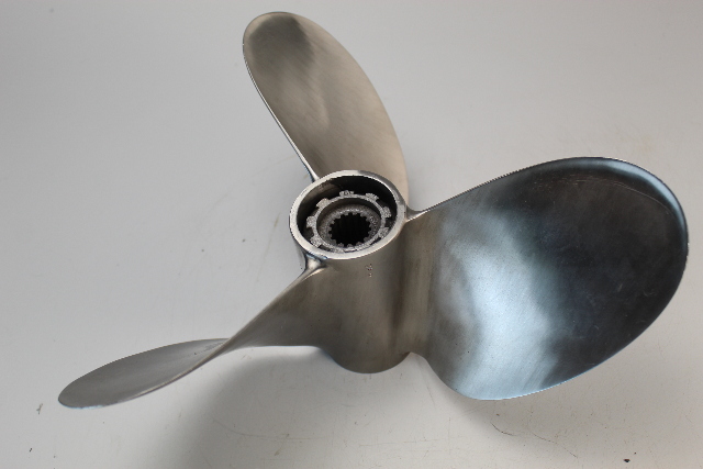 Mercury Stainless Steel Chopper 34 P 3 Blade Propeller 15 Splines 6 MTH HUB WTY