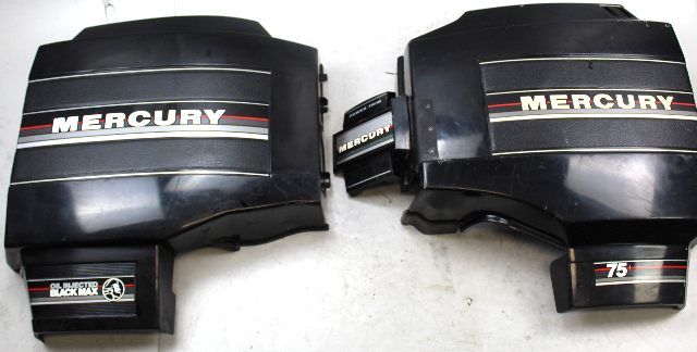 Mercury Black Max Clamshell Side Cowlings 75 & 90 HP 1988-1993 models