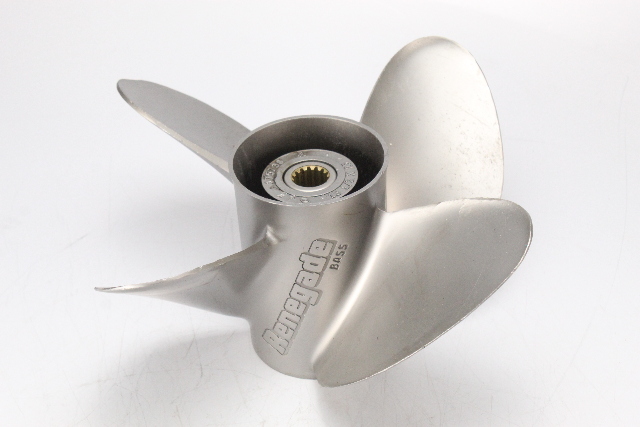 175738 Johnson Evinrude Renegade 13-1/2 x 25 RH Propeller 90 + HP 6 MO HUB WTY