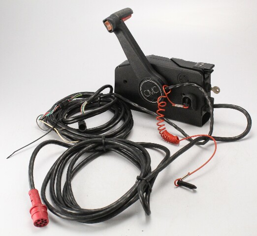 Johnson Evinrude OMC Side Mount Control Box W/ Harness Trim Switch Cable & Key