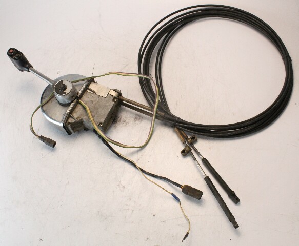 Mercury Late 70's Binnacle Mount Control Box W/ Cables & Trim Switch - TESTED