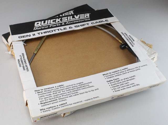 883719A11 Quicksilver Gen II Throttle & Control Cable Set of 2 11' NEW OLD STOCK