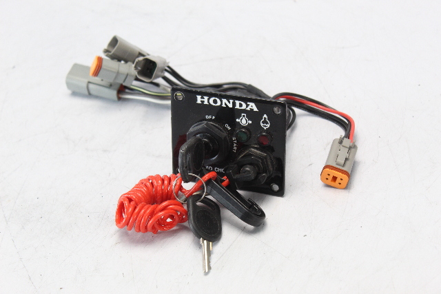 New Old Stock! Honda Key Switch Dash Panel W/ Keys Emergency Stop & Harness
