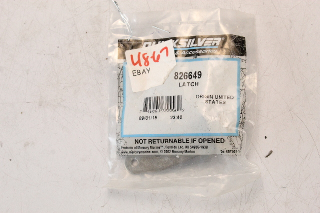 826649 Mercury Quicksilver Latch 8 9.9 15 HP NEW