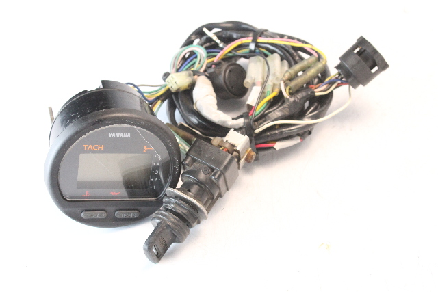6Y5-8350T-D0-00 Yamaha Multifunction Tachometer w/ Ignition Harness & Key