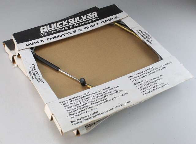 883719A16 Quicksilver Gen II Throttle & Control Cable Set of 2 16' NEW OLD STOCK