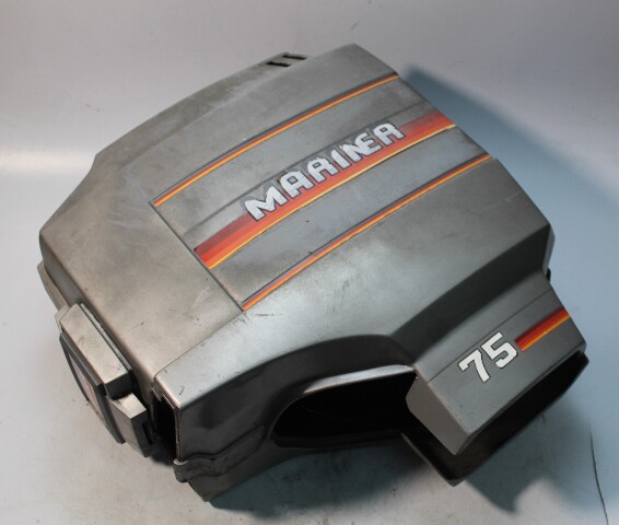 OEM Mercury Mariner 1990 Clamshell Top Cowl Cowling Cover W/Medallion 75 HP