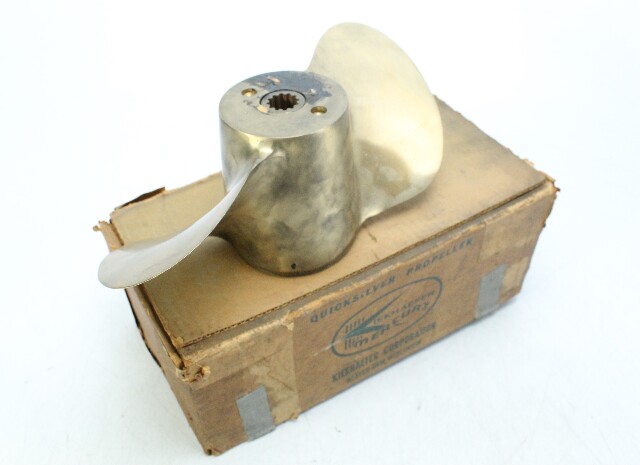 ✨NEW✨OLD STOCK! Mercury Bronze 2 Blade Propeller 21 Pitch 12 Splines Standard