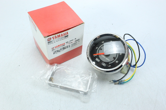 NEW IN BOX! OEM Yamaha CB - CS Analog Tachometer 8 Wire With Hardware Black